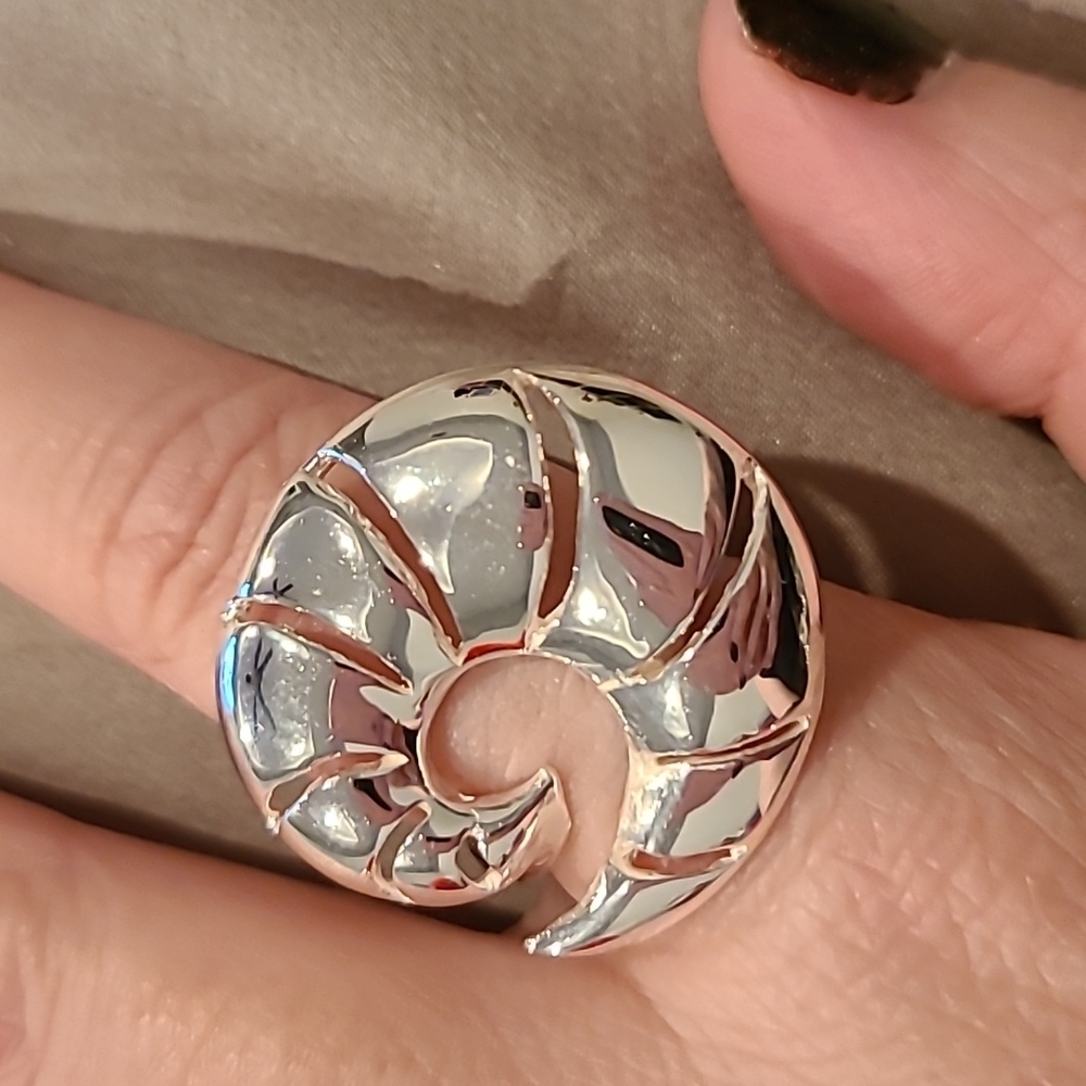 Sterling Silver Nautilus Swirl Ring